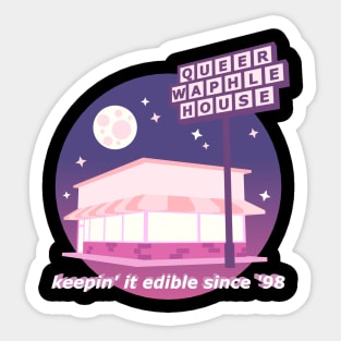 queer waphle house Sticker